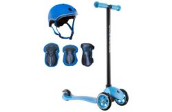 Globber Helmet & Pads Bundle - Blue With Black Fix